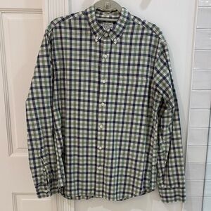 J. Crew Green and Blue Plaid Button Down Shirt